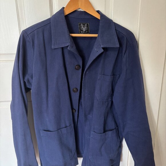 Navy Blue Chore Coat - Picture 2 of 4